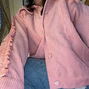 🌷 Lazy Oaf “picked last” Pink Corduroy Jacket 🌷